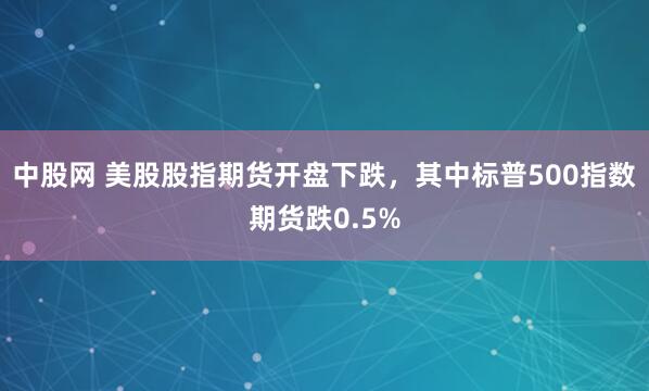 中股网 美股股指期货开盘下跌，其中标普500指数期货跌0.5%