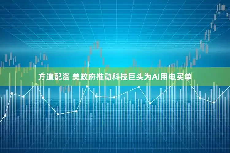 方道配资 美政府推动科技巨头为AI用电买单